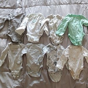 8 NB boy long sleeve onesies